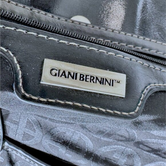 GIANI BERNINI WOMENS MULTI POCKETS PURSE SHOULDER BAG BLACK * SEE LAST 3 PHOTOS* - Picture 5 of 13